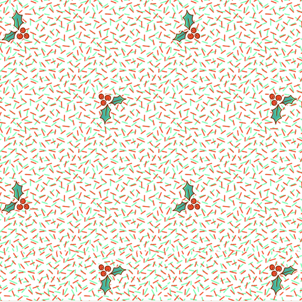 Wrapping Paper - Holly and Sprinkles