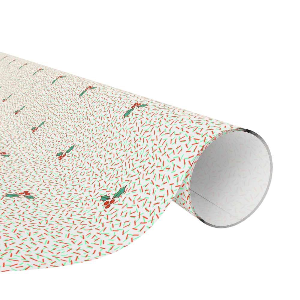 Wrapping Paper - Holly and Sprinkles