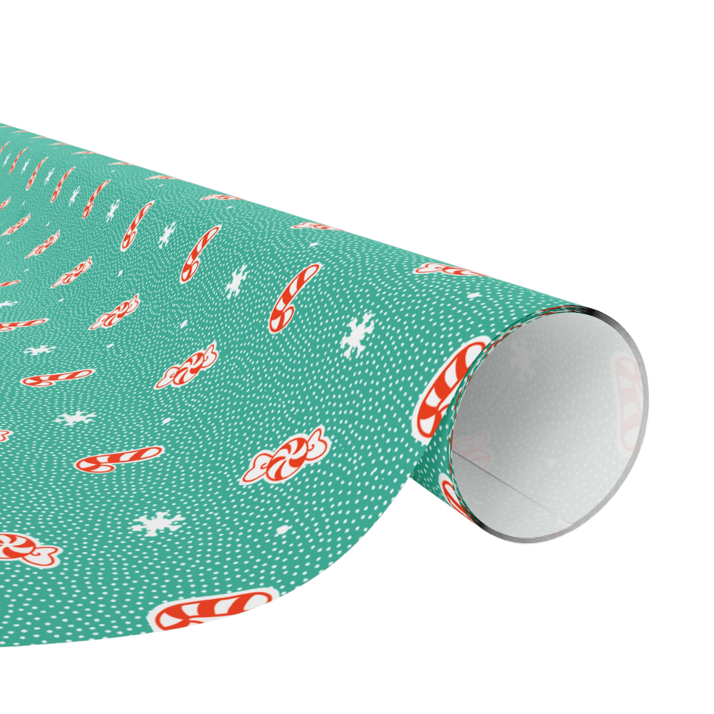 Wrapping Paper - Peppermint and Snowflake