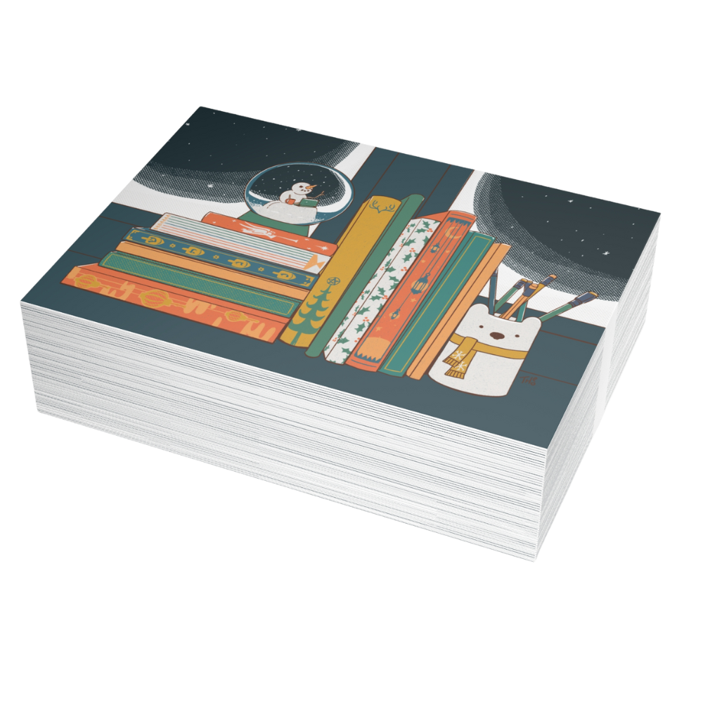 Greeting Card - Holiday Books (1, 10, 30, and 50 pcs available,)