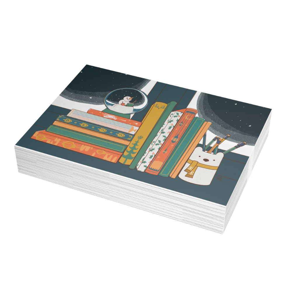 Greeting Card - Holiday Books (1, 10, 30, and 50 pcs available,)