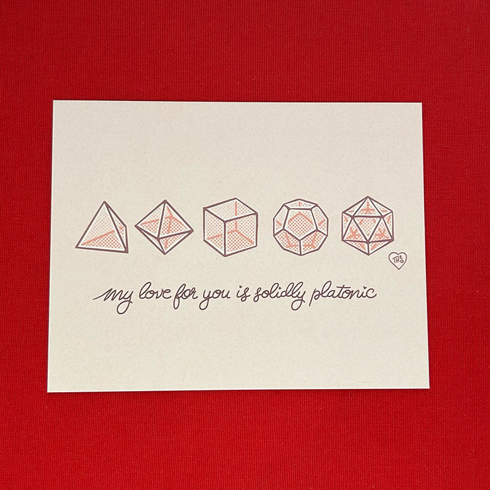 "Solidly Platonic" Friendship Valentine - Pack of 10