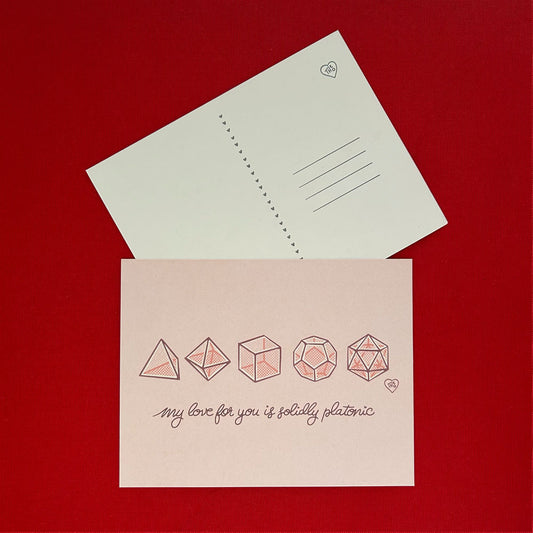 "Solidly Platonic" Friendship Valentine - Pack of 10